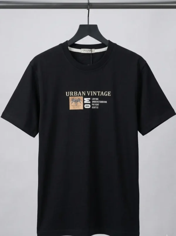 تیشرت مشکی مردانه طرح urban vintage