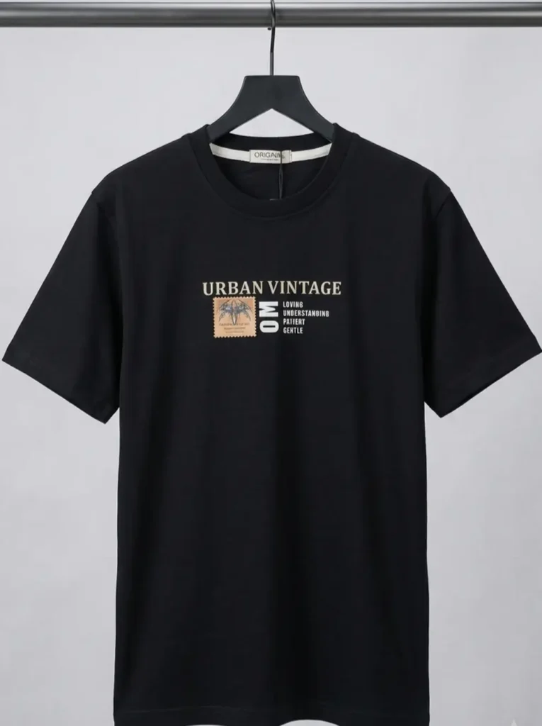 تیشرت مشکی مردانه طرح urban vintage