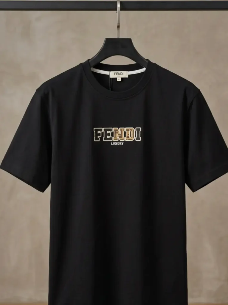 تیشرت مشکی مردانه طرح FENDI