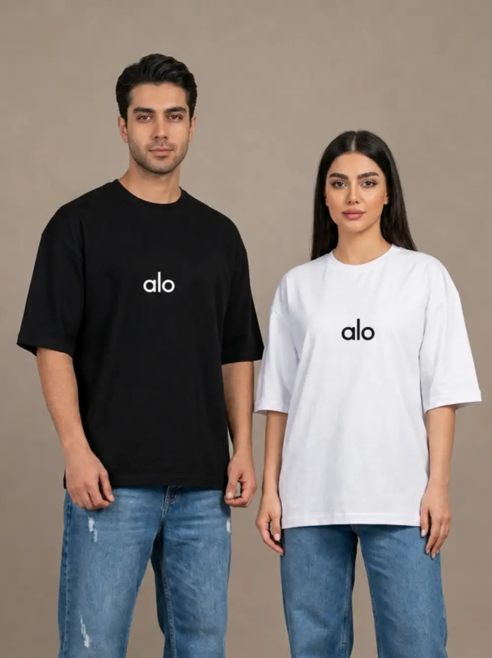 تیشرت باکسی اسپرت طرح alo