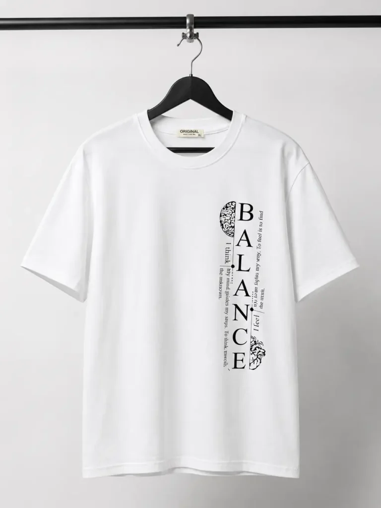 تیشرت اسپرت طرح BALANCE